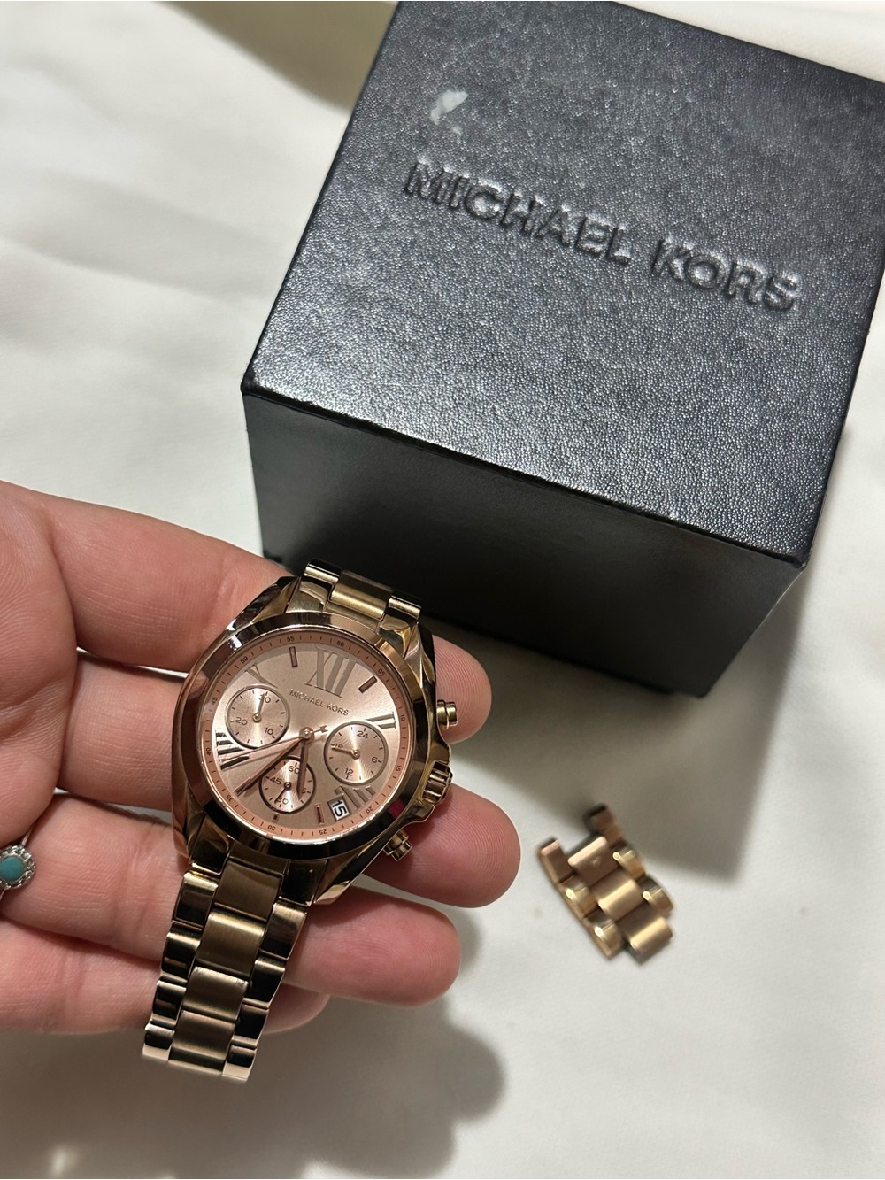 Michael Kors Rose Gold Stainless Steel Chronograph Bracelet Watch